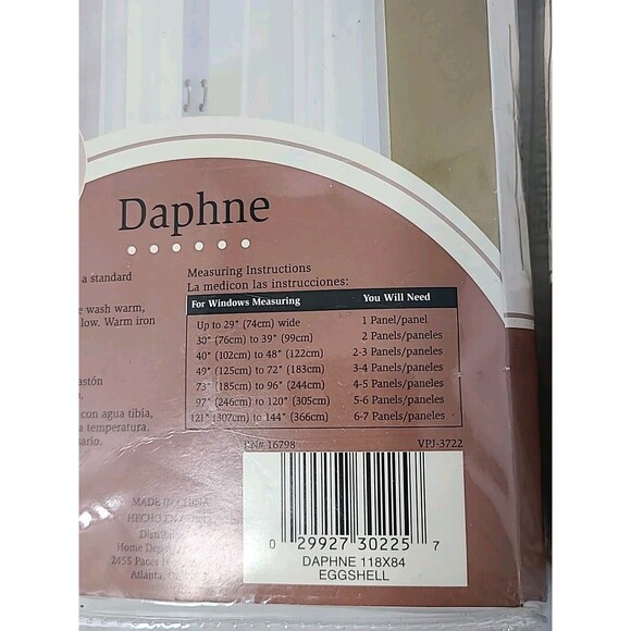 Design View Panel Curtians 118 Inches W x 84 Inches L Sheer Eggshell 2 Panels Ea - Picture 4 of 8
